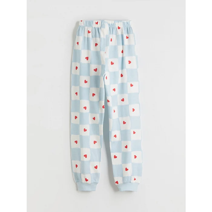 LCW Kids Ekru Bisiklet Yaka Kız Çocuk Pijama Takımı