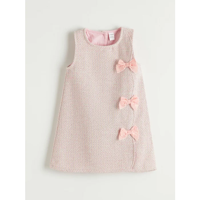 LCW Kids Pembe Kız Çocuk Tüvit Elbise ve Külotlu Çorap