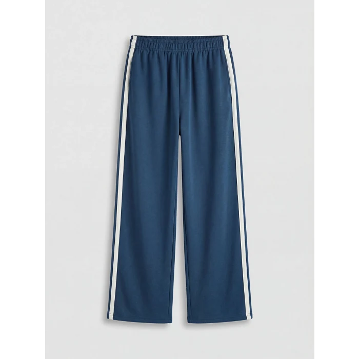 LCW Kids İndigo Bisiklet Yaka Kız Çocuk Tişört ve Eşofman Altı