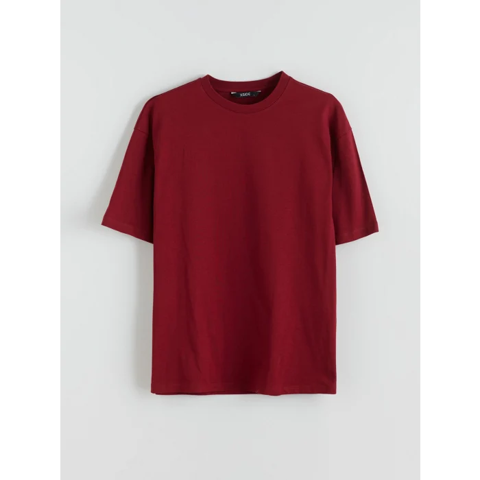 XSIDE Bordo Bisiklet Yaka Penye Erkek Tişört