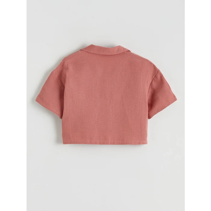 LCW Kids Pembe Basic Kız Çocuk Müslin Gömlek ve Pantolon