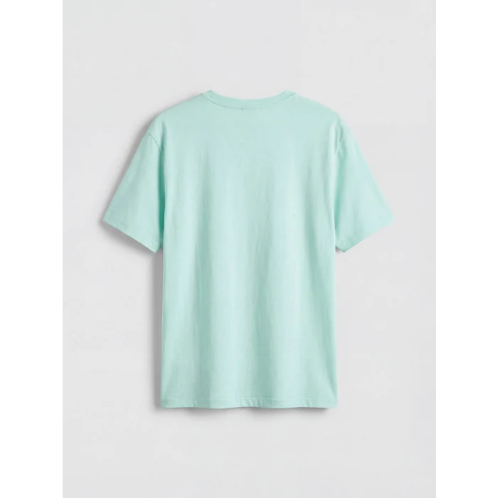 LCW Kids Turkuaz Bisiklet Yaka Baskılı Kız Çocuk Pijama Takımı