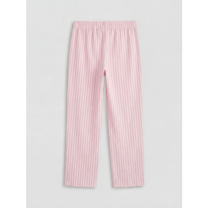 LCW Kids Turkuaz Bisiklet Yaka Baskılı Kız Çocuk Pijama Takımı