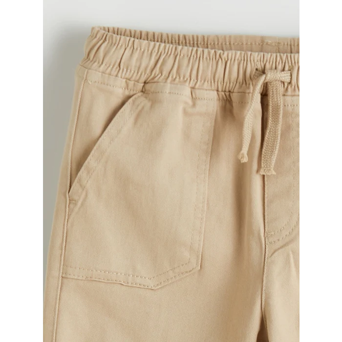 LCW Kids Bej Beli Lastikli Erkek Çocuk Jogger Pantolon