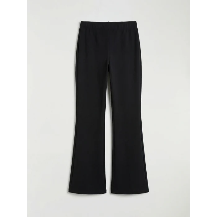 LCW Kids Siyah Beli Lastikli İspanyol Paça Kız Çocuk Tayt