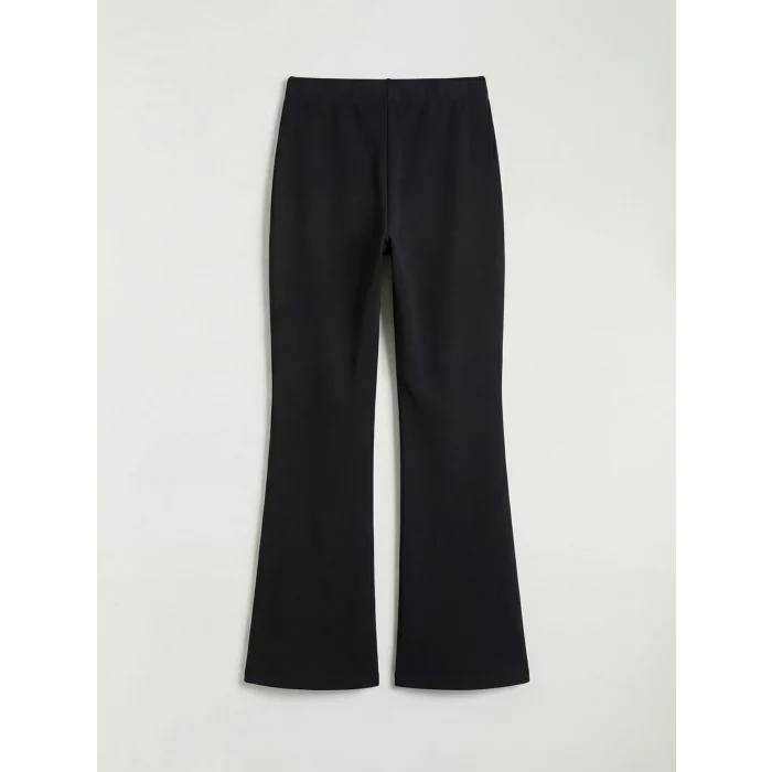 LCW Kids Siyah Beli Lastikli İspanyol Paça Kız Çocuk Tayt