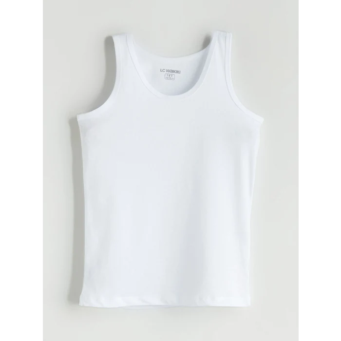 LCW Kids Beyaz Bisiklet Yaka Erkek Çocuk Atlet 2li