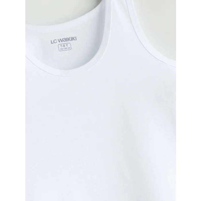 LCW Kids Beyaz Bisiklet Yaka Erkek Çocuk Atlet 2li