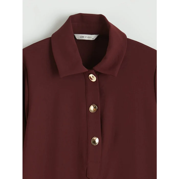 LCW STUDIO Bordo Oversize Kadın Tunik