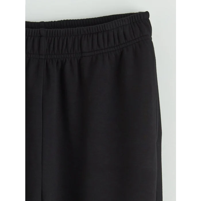 LCW Kids Siyah Beli Lastikli Kız Çocuk Soft Touch Jogger Eşofman Altı