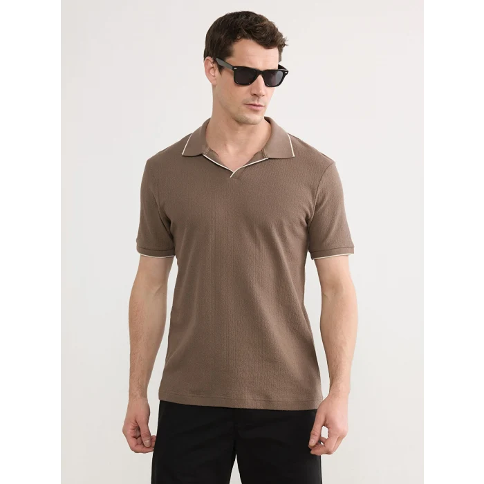 LCWAIKIKI Classic Kahverengi Polo Yaka Erkek Tişört