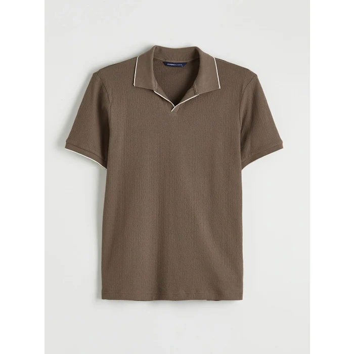 LCWAIKIKI Classic Kahverengi Polo Yaka Erkek Tişört