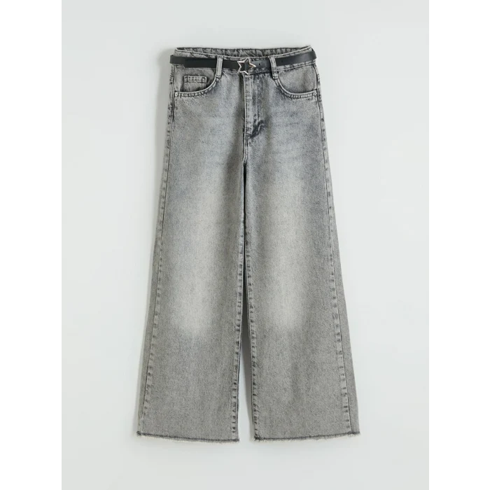 LCW Kids Karışık Wide Leg Fit Kız Çocuk Jean Pantolon