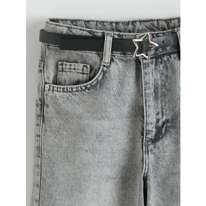 LCW Kids Karışık Wide Leg Fit Kız Çocuk Jean Pantolon