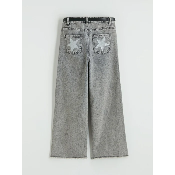 LCW Kids Karışık Wide Leg Fit Kız Çocuk Jean Pantolon