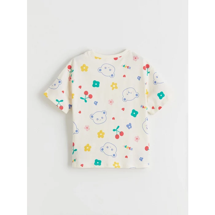 LCW Kids Bej Bisiklet Yaka Kız Çocuk Pijama Takım