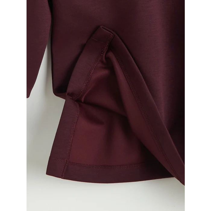 LCWAIKIKI Classic Mürdüm Soft Touch Oversize Kadın Sweatshirt Tunik