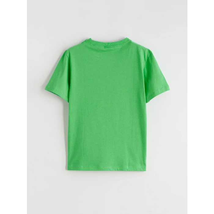 LCW Kids Yeşil Minecraft Baskılı Erkek Çocuk Şortlu Pijama Takımı