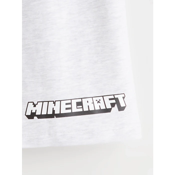 LCW Kids Yeşil Minecraft Baskılı Erkek Çocuk Şortlu Pijama Takımı