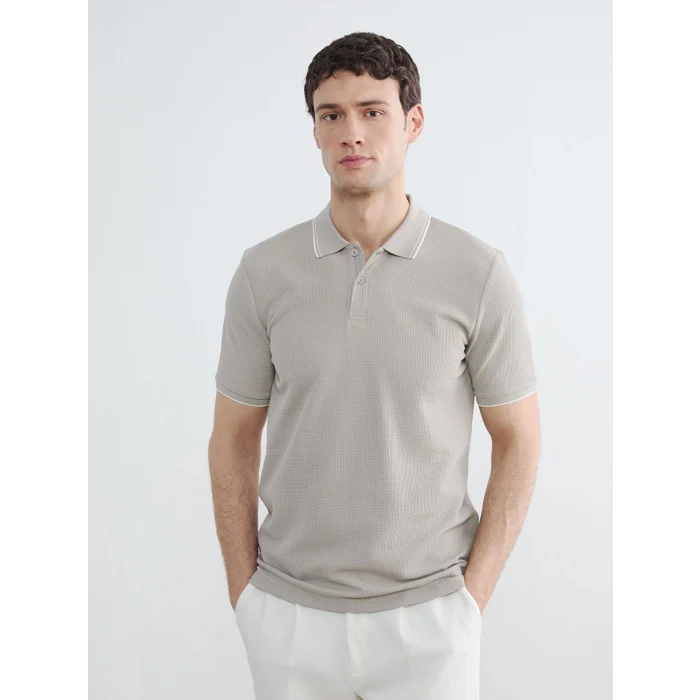 LCW Vision Kahverengi Polo Yaka Erkek Tişört