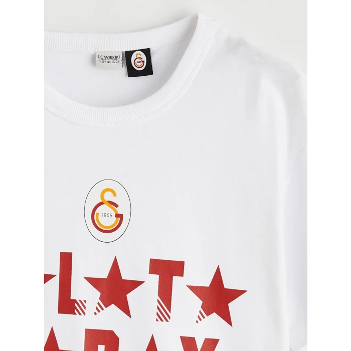 LCW Kids Beyaz Galatasaray Baskılı Erkek Çocuk Tişört