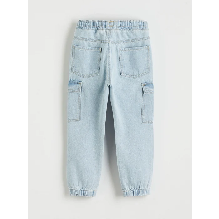 LCW Kids İndigo Beli Lastikli Erkek Çocuk Jogger Jean Pantolon