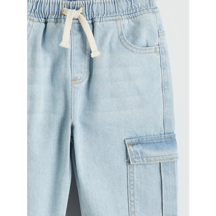 LCW Kids İndigo Beli Lastikli Erkek Çocuk Jogger Jean Pantolon