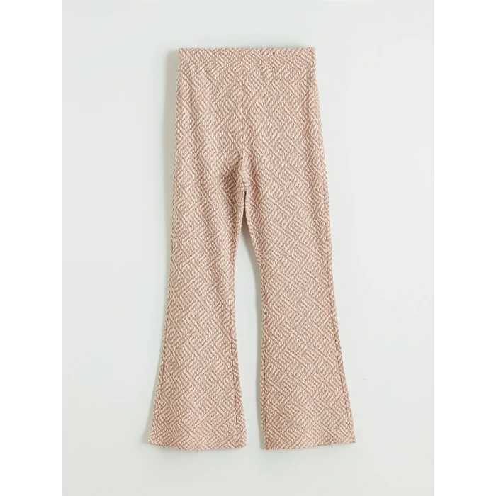 LCW Kids Bej İspanyol Paça Kız Çocuk Tayt