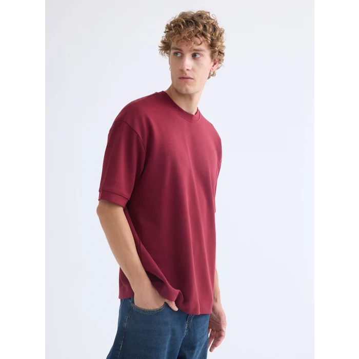 XSIDE Bordo Bisiklet Yaka Erkek Tişört