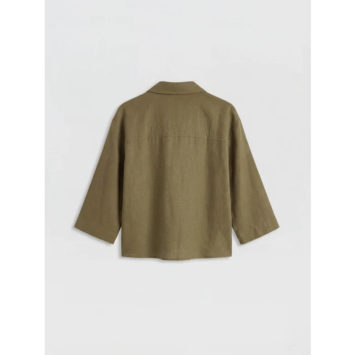 LCW Vision Haki Oversize Kadın Gömlek