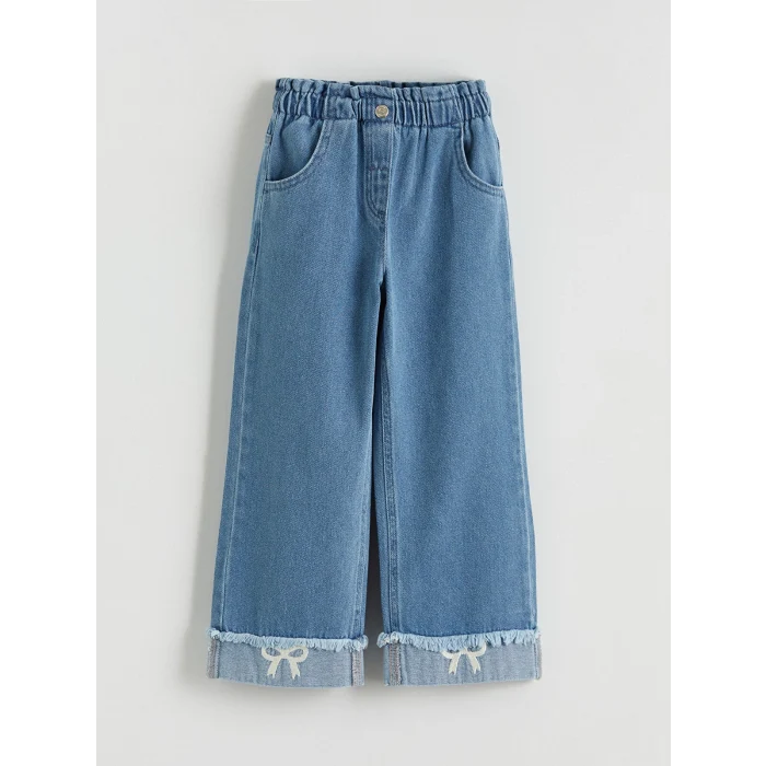 LCW Kids İndigo Wide Leg Kız Çocuk Jean Pantolon