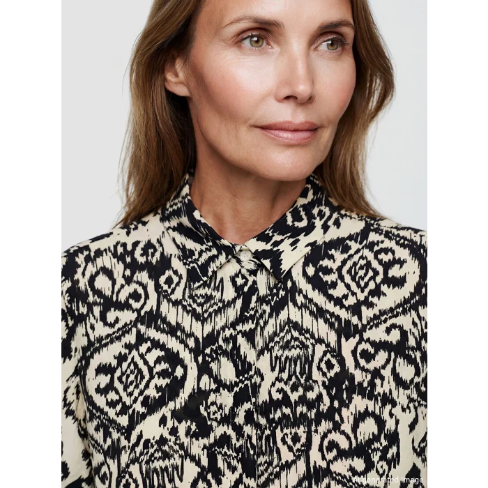 LCW Grace Siyah Desenli Kadın Gömlek Tunik