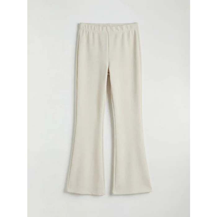 LCW Kids Gri Beli Lastikli İspanyol Paça Kız Çocuk Tayt