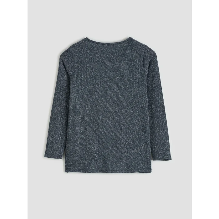 LCW Grace Antrasit Bisiklet Yaka Kadın Tişört