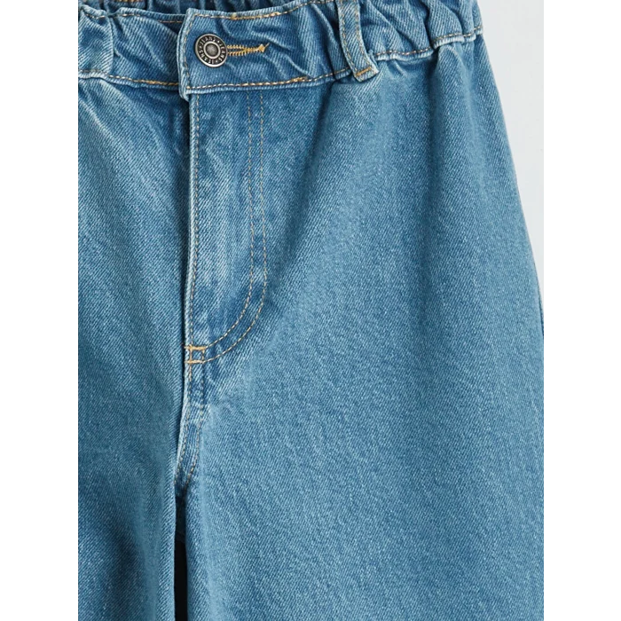 LC WAIKIKI İndigo Beli Lastikli Wideleg Kız Çocuk Jean Pantolon