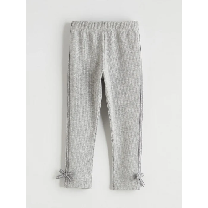 LCW Kids Pembe Simli Fiyonk Detaylı Kız Çocuk Fitilli Tayt 2li