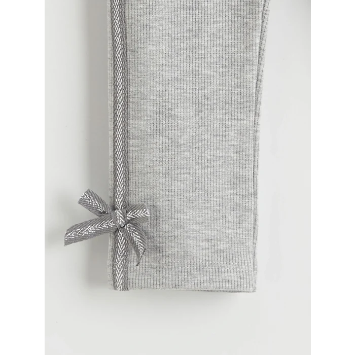 LCW Kids Pembe Simli Fiyonk Detaylı Kız Çocuk Fitilli Tayt 2li