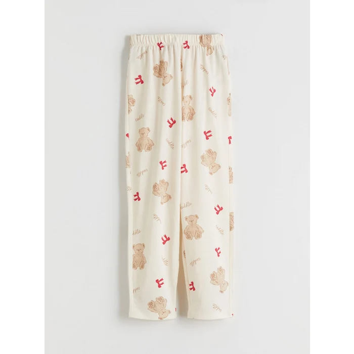 LCW Kids Pembe Gömlek Yaka Kız Çocuk Pijama Takımı