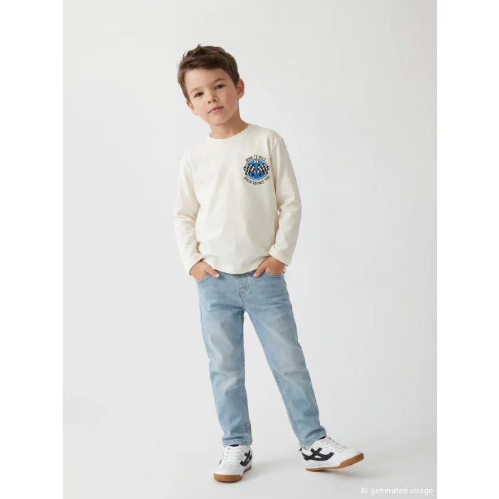 LCW Kids İndigo Erkek Çocuk Slim Fit Jean Pantolon