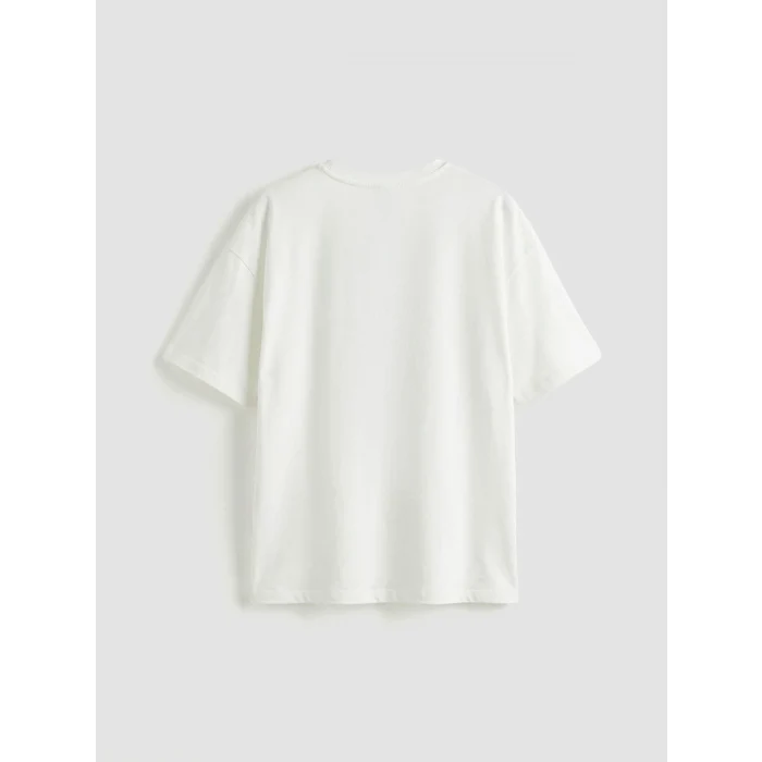 LCW Kids Ekru Baskılı Kız Çocuk Tişört ve Pantolon