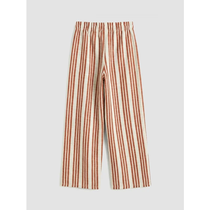 LCW Kids Ekru Baskılı Kız Çocuk Tişört ve Pantolon