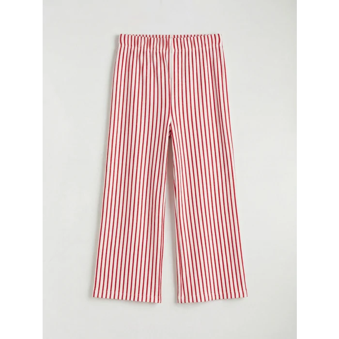 LCW Kids Ekru Bisiklet Yaka Kız Çocuk Bluz ve Pantolon