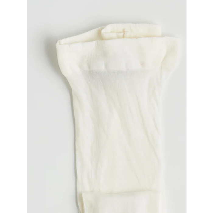 LCW Kids Ekru Beli Lastikli Kız Çocuk Şort Etek ve Külotlu Çorap