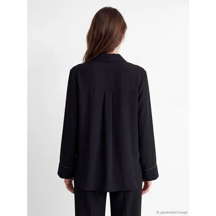 LCW Grace Siyah Regular Fit Kadın Gömlek