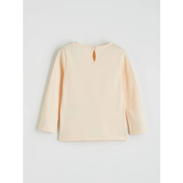 LCW Kids Bej Çiçekli Kız Çocuk Penye Bluz ve Tayt