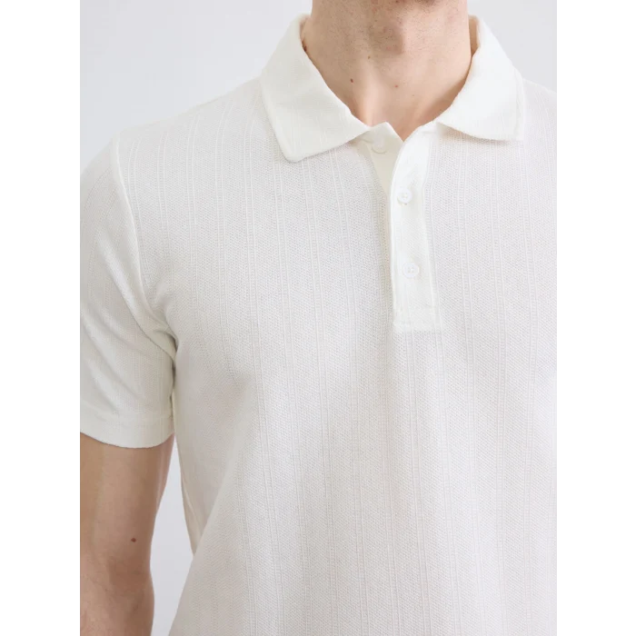 LCWAIKIKI Classic Ekru Polo Yaka Erkek Tişört