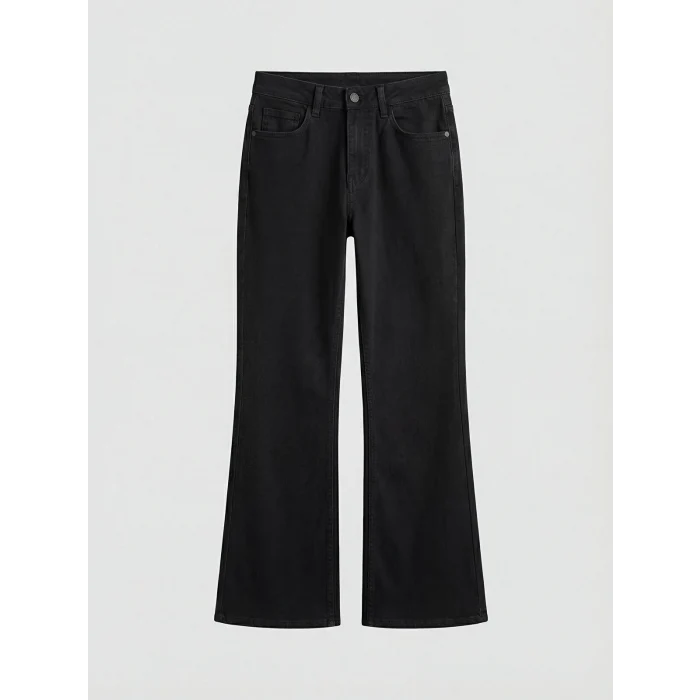 LCW Jeans Siyah Flare Kadın Jean Pantolon