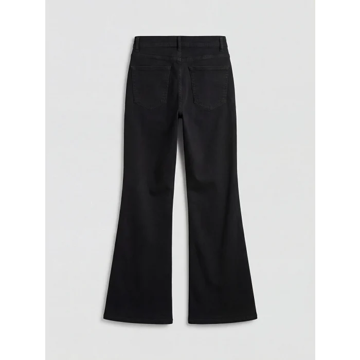 LCW Jeans Siyah Flare Kadın Jean Pantolon