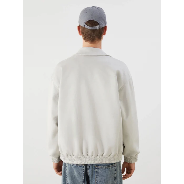 XSIDE Gri Rahat Kalıp Gömlek Yaka Süet Erkek Mont