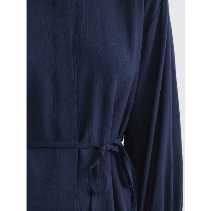 LCW Modest Lacivert Dokulu Kadın Gömlek Tunik